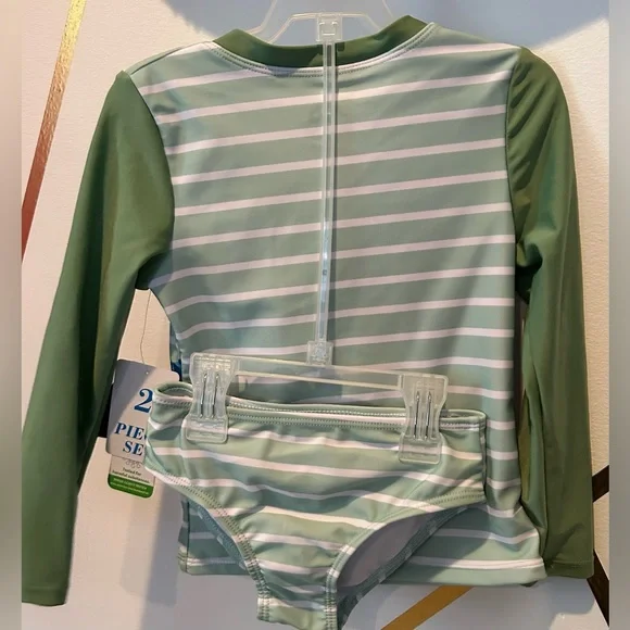 Jurassic World Girls 2pc Swim Set: Rashguard, bikini bottom sz 3T - Picture 3 of 4